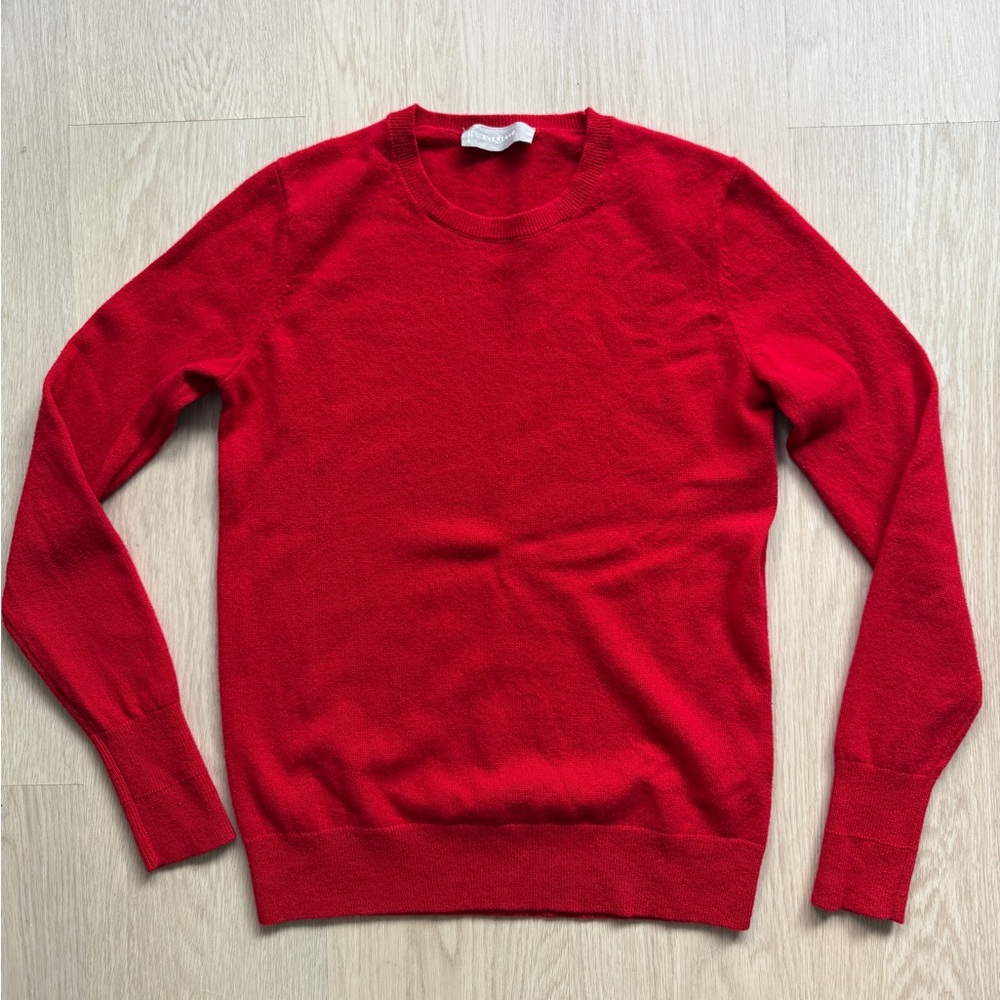 Everlane red cashmere crew neck sweater